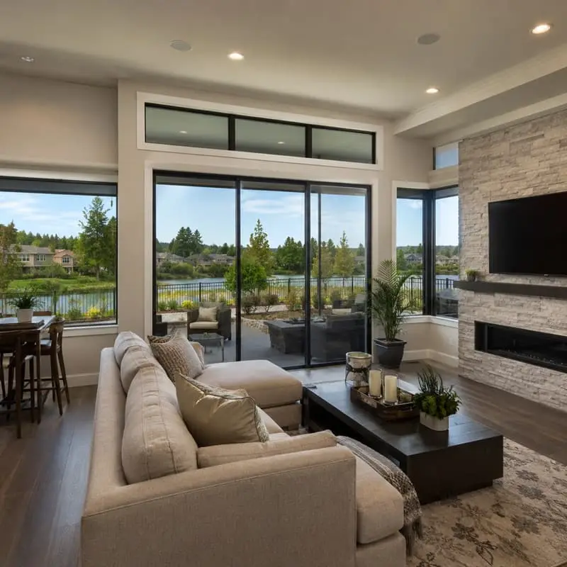 Sun-control window film in a Houston home